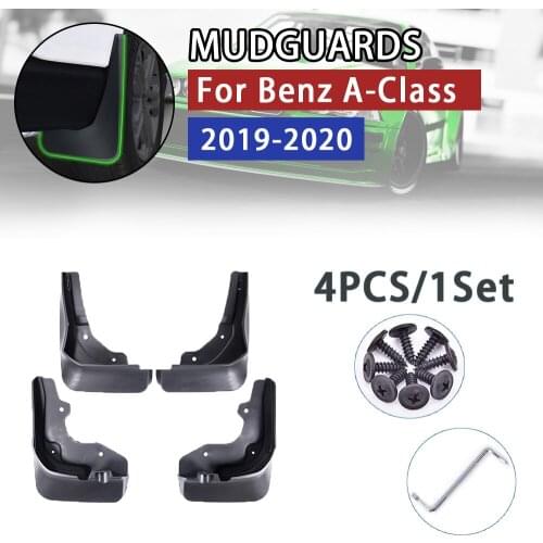 4 PCS Front Rear Car Mudflap for Mercedes Benz A-Class A W177 2019 2020 Fender Mud Guard Flaps Splash Flap Mudguards Accessories