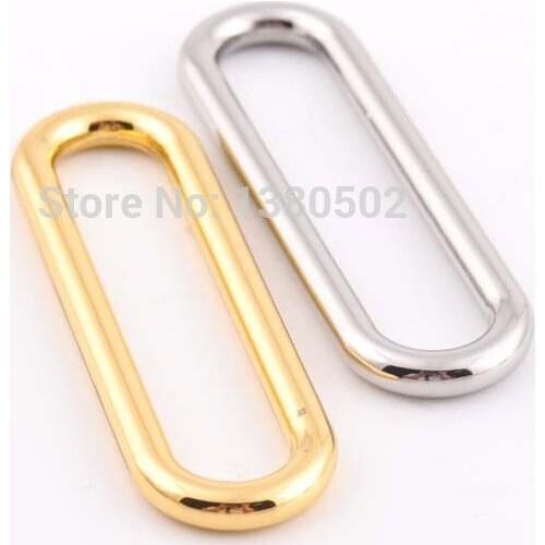 5pcs/lot nickel and gold color oval ring metal bags garment Buckles DIY garment accessories