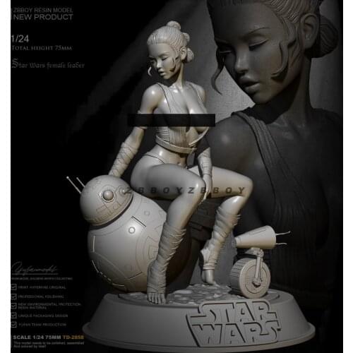 75mm 1/24 Resin model kits figure beauty colorless and self-assembled TD-2858