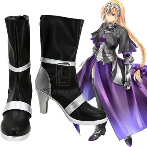 Anime Fate stay night Apocrypha Ruler Joan of Arc Shoes Cosplay Halloween Party Boots Custom Made