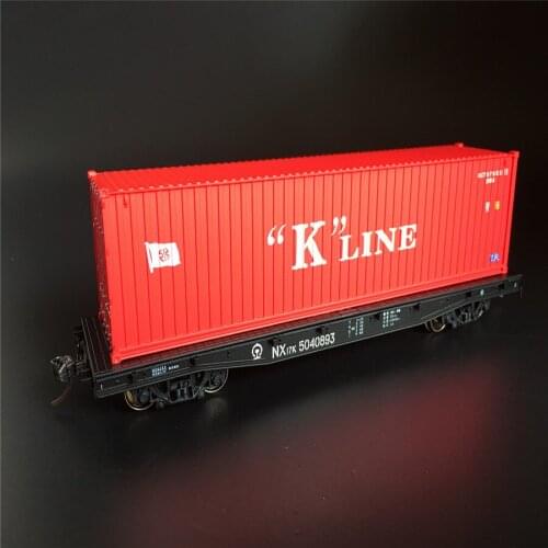 Architecture model ho scale Flat with container HO type 1:87 40foot for ho train layout