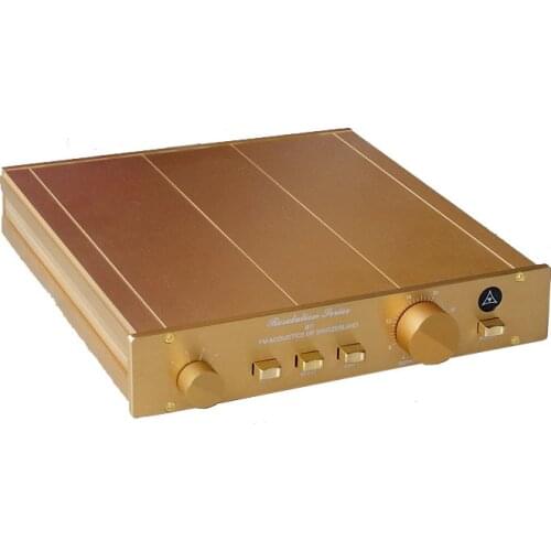 Hifivv Audio Aluminum Chassis 3-Input-1-Output Two Sound Secording Output Grounding Switch Clone FM155 Hifi Monitor Preamplifier