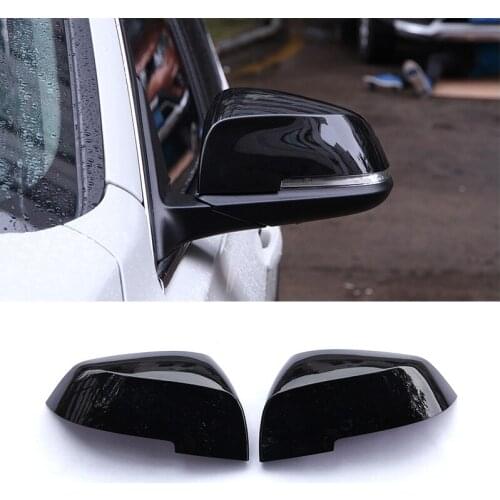 For BMW 3 Series F30 F31 2013-2016 Car Accessories Car Outside Review Mirror Cover Trim Sticker Piano black Carbon fiber Colors