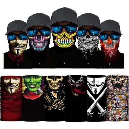 3D Seamless Magic Scarf Neck Gaiter Face Shield Balaclava Bandanas Buffs Cycling Hiking Tube Mask Motorbike Ride Mascarillas