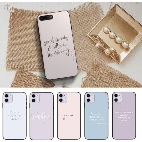 Color Background Maxim Motivating Text Phone Case Fundas Shell Cover For Iphone 6 6s 7 8 Plus Xr X Xs 11 12 13 Mini Pro Max