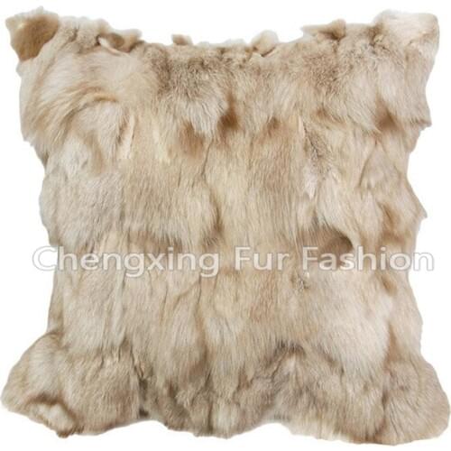 CX-D-45B Natural Color Fox Fur Pillow Fox Fur by Package Fur Pillow Case