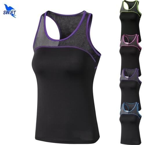 Breathable Mesh Female Sports Tank Top Women Sleeveless T-shirt Crop Top Yoga Gym Fitness Vest Stretch Running Training Singlet