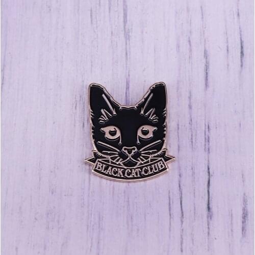 Extreme Largeness Black Cat Club Pin