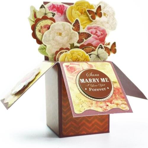 Eno Greeting Eno Greeting Valentine Card In A Box Kit Birthday Pop Up Card Box For Lover