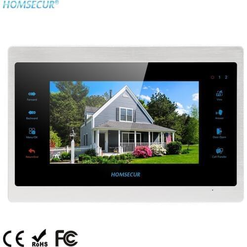 HOMSECUR BM701HD-S 7″ TFT LCD Door Phone Monitor with Touch Keypad 1024x600 for HDK Series