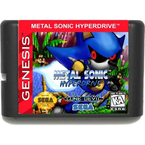 Metal Sonic Hyperdrive 16 bit MD Game Card For Sega Mega Drive For Genesis