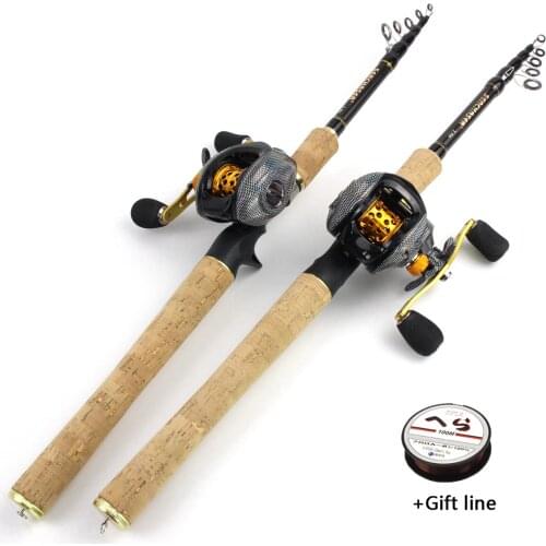1.8M 2.1M 2.4M 2.7M Carbon lure Rod 7g -28g Portable Telescopic Casting Rod Casting Reels Set Beginner fishing pesca trout rods