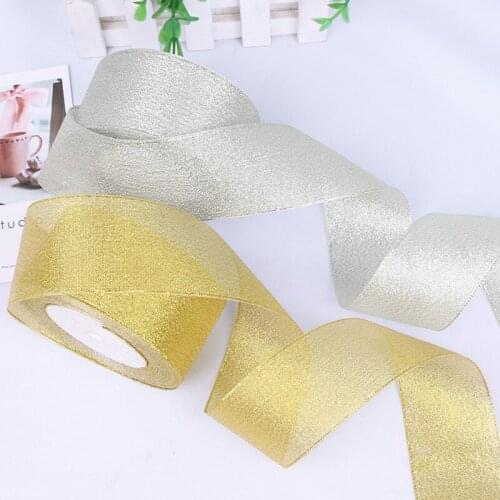 Organza Ribbon Christmas Wedding Birthday Party Decoration DIY Crafts Material Gift Packaging Chiffon Ribbon Cake Decor