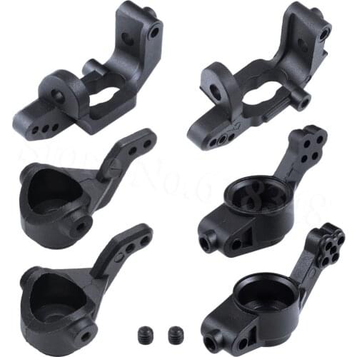 Plastic Front & Rear Steering Knuckle Hub Kit For HSP 94111 94123 94107 94108 Off Road Monster Truck Buggy Drift RC Replacement