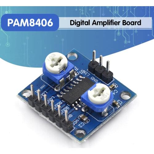 PAM8406 Digital Amplifier Board With Volume Potentiometer 5Wx2 Stereo M70