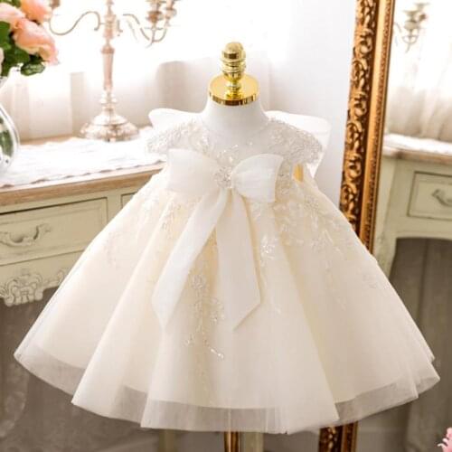 Baby Girl Princess Dress Clothing for Baptism Sequin Tulle Birthday Party Wedding Evening Gown kids Pageant vestidos dress for g