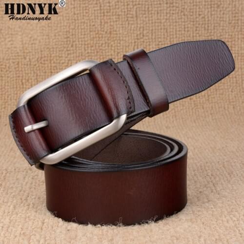 100% Cowhide Genuine leather belts for men brand Strap male pin buckle fancy vintage jeans cintos cowboy strap free shipping