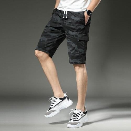 Fashion Men Knee Length Summer Shorts Elastic Waist Outside Jogging Short Trousers Man Slim Fit Camouflage Printed Beach Shorts