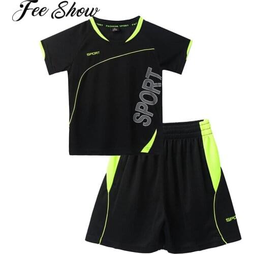 2Pcs Childrens Sportswear Tracksuits Kids Boys Summer Breathable Net Running Sports Suit Casual Loose Top+Shorts Basketball Set