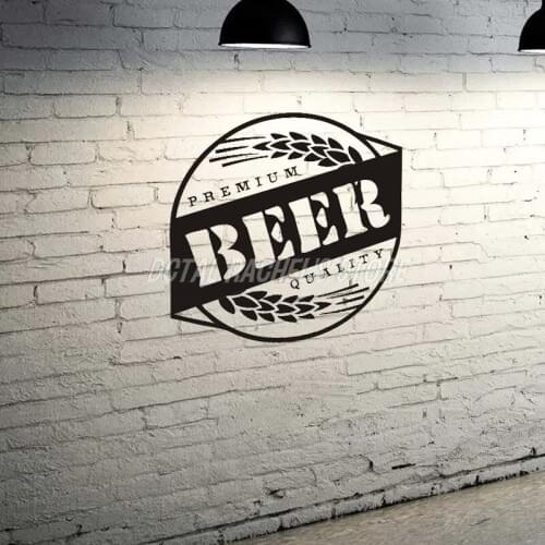 Beer Shop Sticker Premium Beer Quality Vintage Shop Decor Sign Retro Bar Pub Poster Decal Vivyl