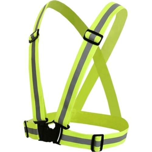 High Visibility Neon Reflective Belt Safety Vest Fit For Running Cycling Sports 1XCF
