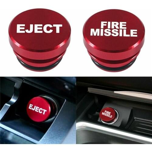 12V Universal Car Cigarette Lighter Button Cover Accessories Fire Missile Eject Button Car Cigarette Lighter Plug