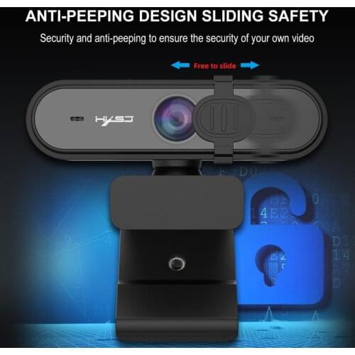 1080P HD Webcam with Mic Fast Autofocus Web Camera with Protective Cover