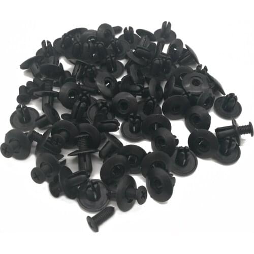 50pcs 8mm Car Door Trim Panel Expansion Screw Fastener Trunk Buckle Fender Clips Bumper Piercing Nail Interior Accessories