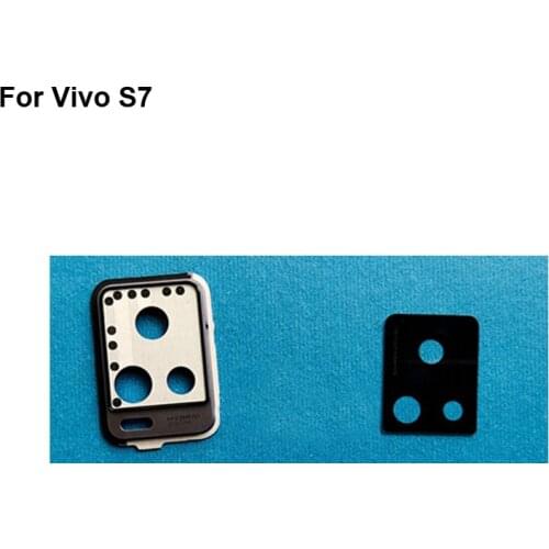 High Quality For Vivo S7 Rear Back Camera Glass Lens +Camera Cover Circle Housing Parts Replacement For Vivo S 7 Vivos7