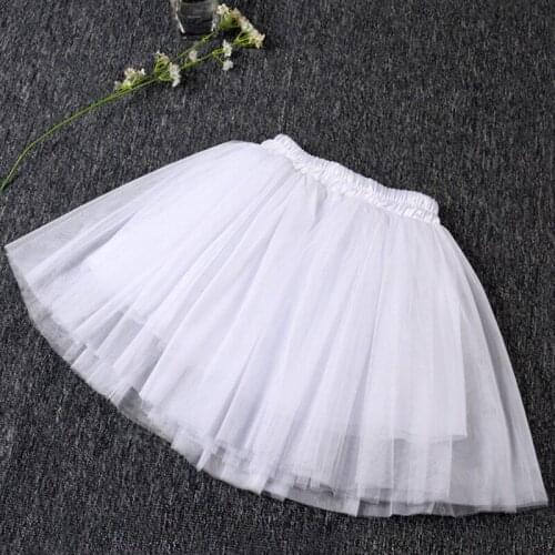 V-TREE Childrens Skirts Solid Color Korean Style Net Gauze Puffy Skirt Sweet Princess Skirts Small Medium And Big Girls