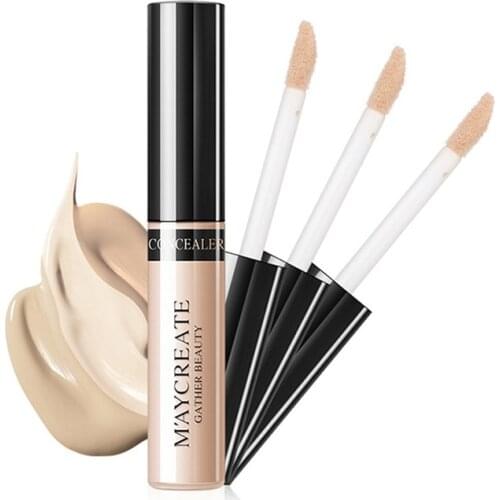 MAYCREATE 3 Colors Full Cover Liquid Concealer Makeup 6ml Eye Dark Circles Cream Face Corrector Waterproof Make Up Base Cosmetic