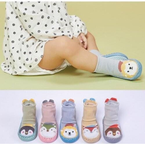 Winter Warm Baby Girls Boy Socks Kids Toddler Baby Boys Cartoon Animal Thick Warm Anti-Slip Socks Slippers Soft Shoe Socks