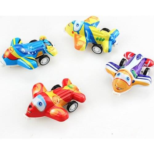 1PC DIY Pull Back Plane Toys For Children Aeroplane Model Party Kids Toys Flying Glider Plane Toys Random Color Diecasts Toy