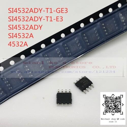 [10pcs]100%New original: SI4532ADY-T1-GE3 SI4532ADY-T1-E3 SI4532ADY SI4532A 4532A - MOSFET N/P-Channel 30V 3.7A 8-SOIC