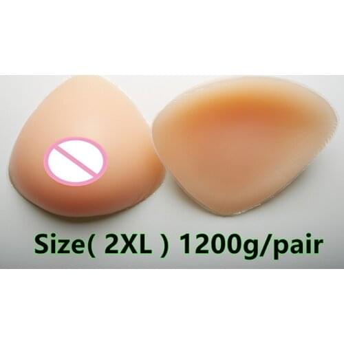 1200g/pair Artificial Breast Silicone Fake Breast Boobs Mastectomy Breast Form