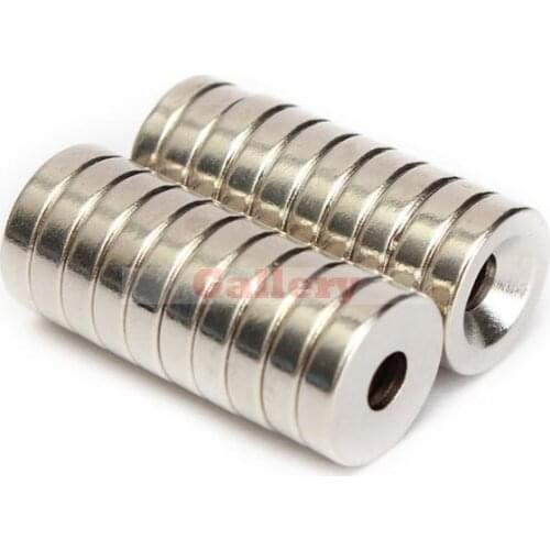 20pcs N50 Strong Countersunk Ring 12 X 3mm Hole 4mm Rare Earth