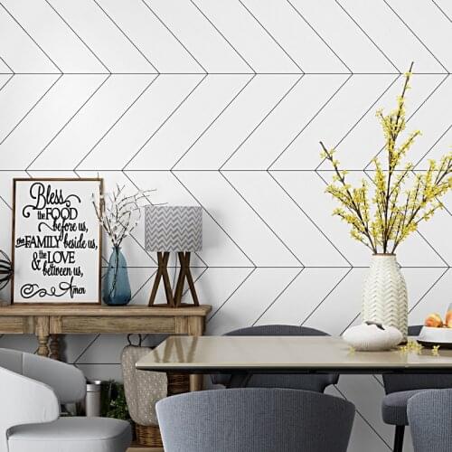 3D Wallpaper Modern Simple White Wood Plank Geometric Lines Wall Paper Rolls Living Room Sofa Bedroom Home Decor Papel De Parede