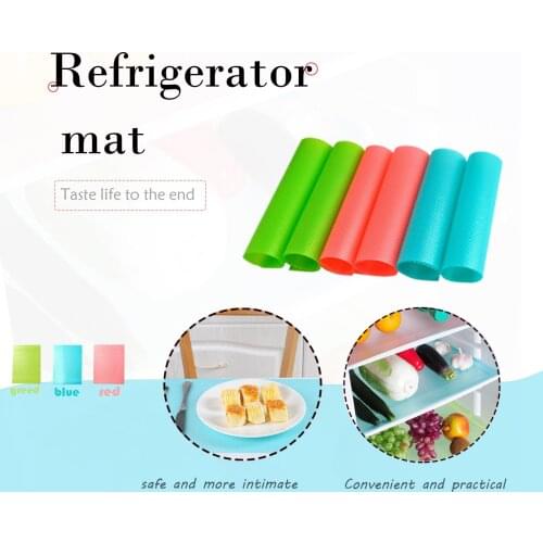 6pcs Refrigerator Mat Pad Multifunction EVA water-proof Refrigerator Mat Fridge moisture-proof Pad Pack of 6 Fridge Mats 45X29cm