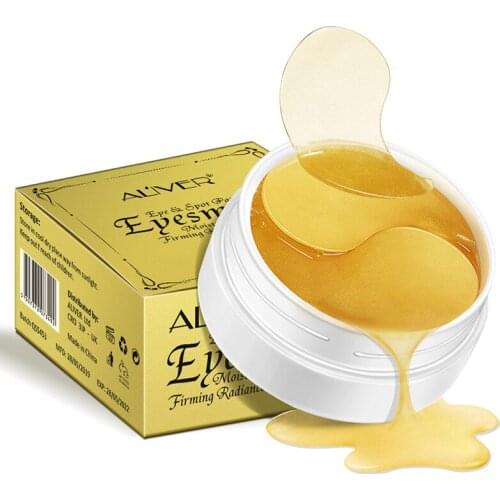 60pcs Under Eye Gold Collagen Mask Patches Remove Dark Circles Wrinkle Eliminate Eye Bags Fine Lines Reducing Eye Puffiness