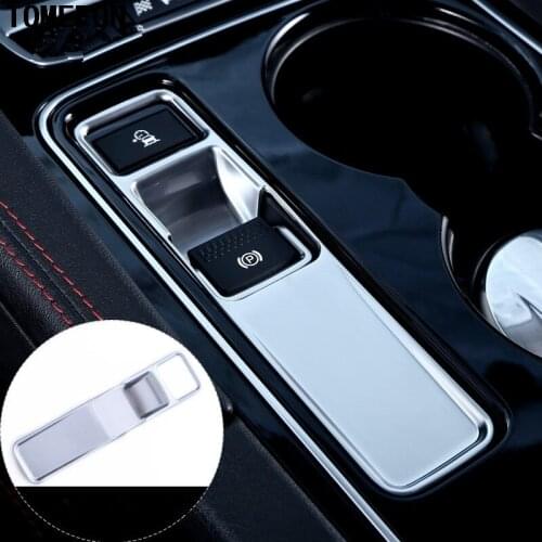ABS Chrome For Jaguar F-PACE 2016 2017 2018 Interior Electronic Parking Handbrake E-brake Button Knob Trim
