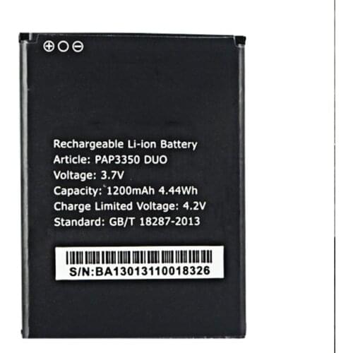 3.7V 1200mAh Phone Battery for Prestigio MultiPhone PAP3350 DUO PAP 3350 battery High quality with phone stander