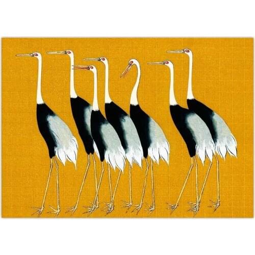 Full Square/round Drill 5D Diy Diamond Painting Japanese Red Crown Crane Diamond Embroidery Ogata Korin Cross Stitch Home Decor