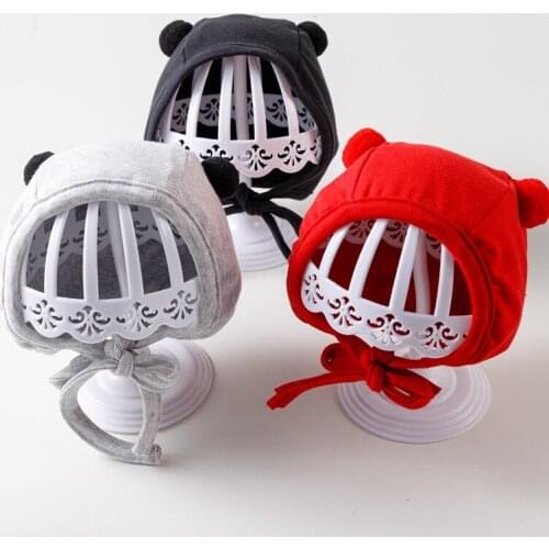 Autom Winter Pompom Baby Hat Soft Cotton Baby Boys Girls Cap Beanie Ear Protection Newborn Infant Toddler Kids Hats Baby Bonnet