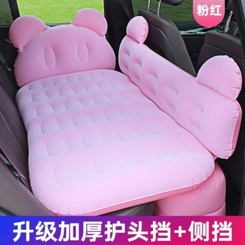 Car Back Seat Bed Cartoon Inflatable Bed Automobile Thickened Inflatable Mattress SUV Car Air Cushion Bed Portable Traveling