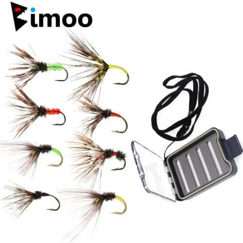 Bimoo 6PCS #12 Tenkara Fly Large Rainbow Trout Tenkara Fly Fishing Flies Lure Big Fish Bait with Bronze Hooks Multiple Colors