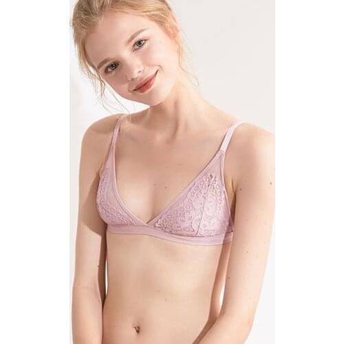 Hot Girls Lace Bra Sexy Translucent Floral New Bra Women Thin Underwear White Black Bralette Seamless Soft Lingerie