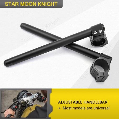 CNC Fork Tube Clip-On Handlebars 22cm 7/8" Cafe Racer Motorcycle Billet High Lift Separate Regular Handle Bars
