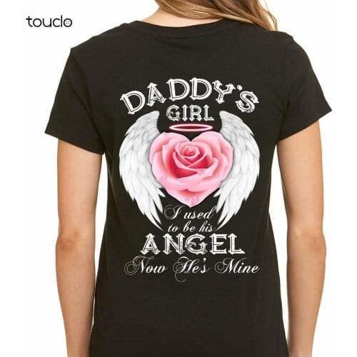 DaddyS Girl I Used To Be His Angel Now HeS Mine T-Shirt FatherS Day T-Shirt Shirts For Men Short Sleeve