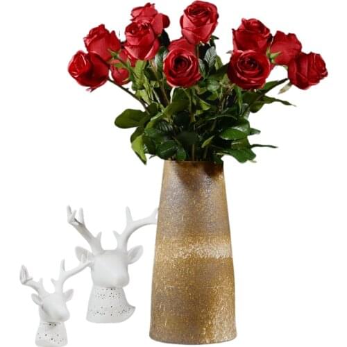 Artificial Flower High Quality Simulation Rose Single Rose Wedding Decoration Flower Valentines Gift DIY Flower Bouquet