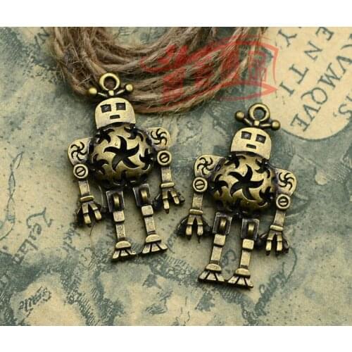 Metal robot doll robot Pendant for robot typex bronze